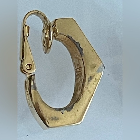 Givenchy New York Gold Toned Clip On Vintage Earrings - Picture 6 of 9
